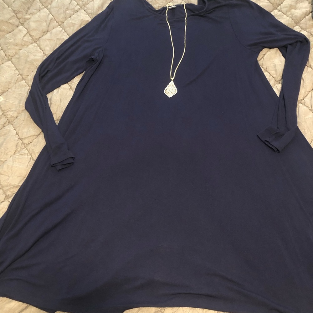 Old Navy long sleeved blue dress